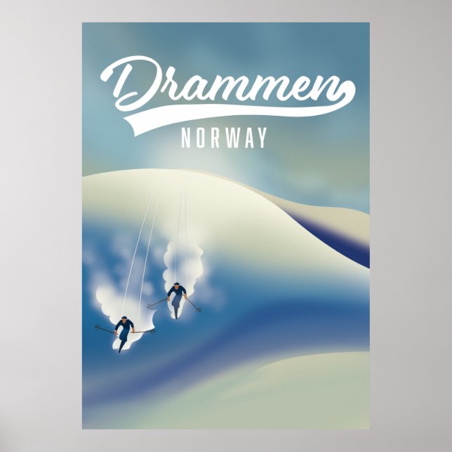 Drammen Norway ski poster (Front)