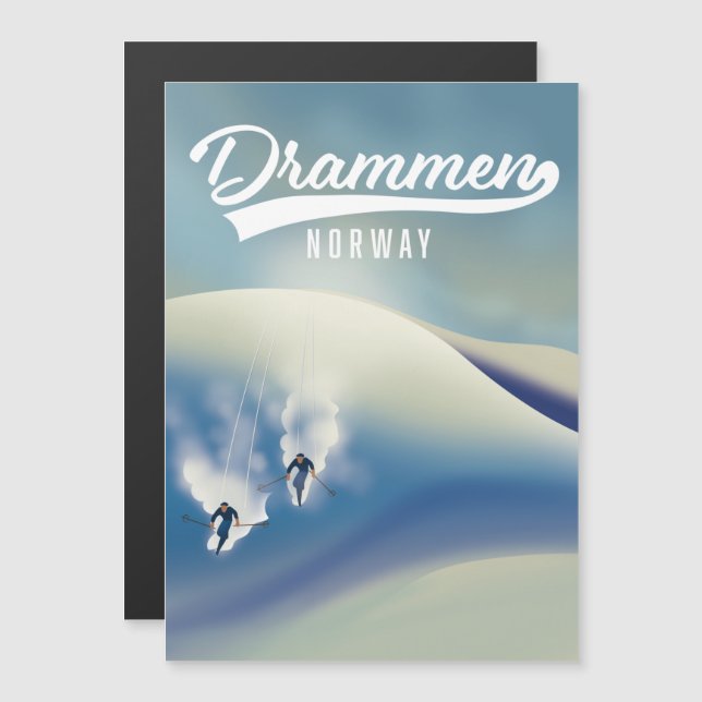 Drammen Norway ski poster (Front/Back)