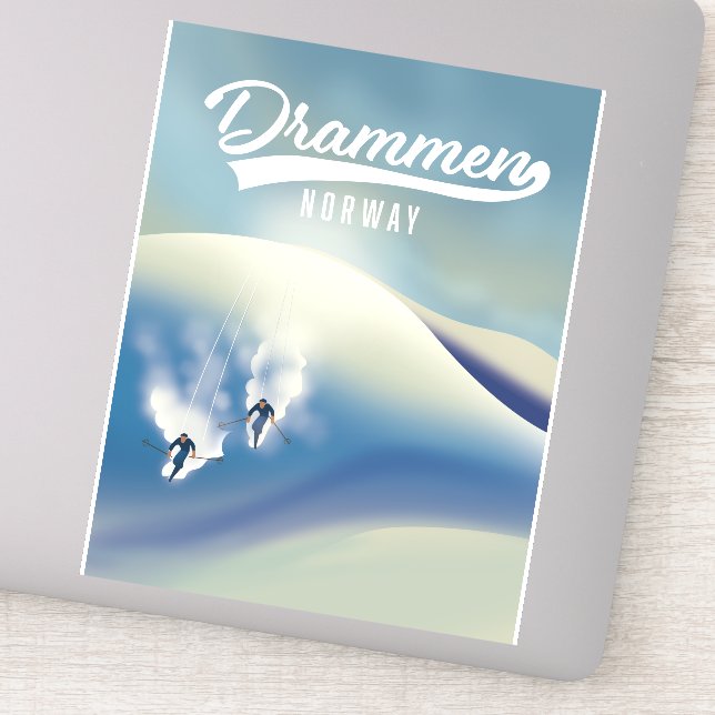 Drammen Norway ski poster (Detail)