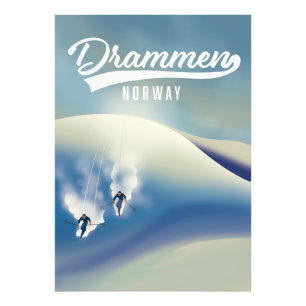 Drammen Norway ski poster