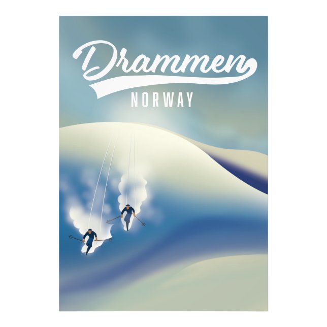 Drammen Norway ski poster (Front)