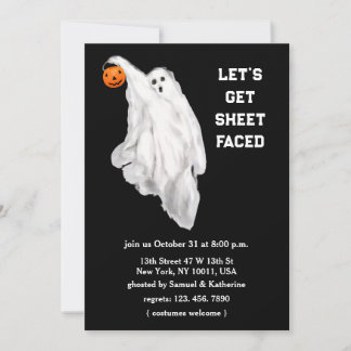 Drank Funny Adult Halloween Ghost Party Invitation