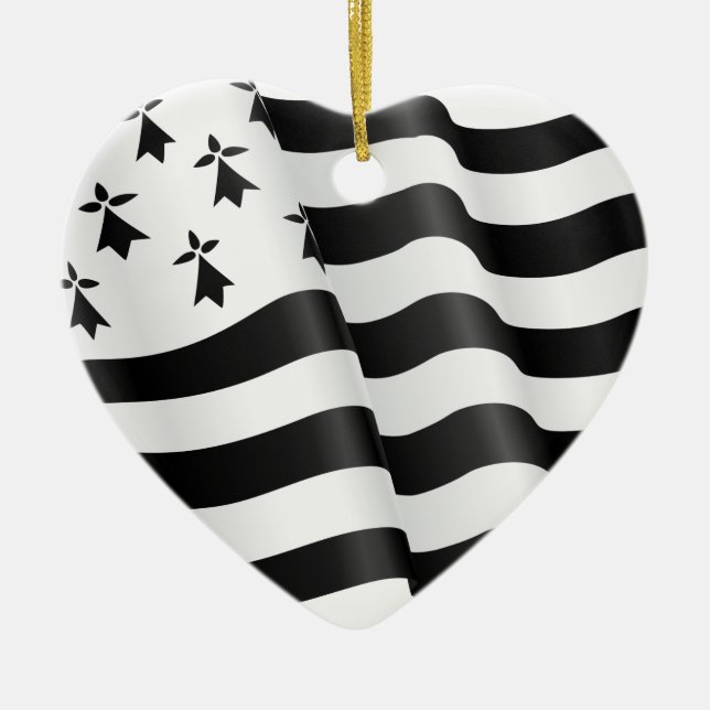 Drapeau breton (Breton flag) Ceramic Ornament (Front)
