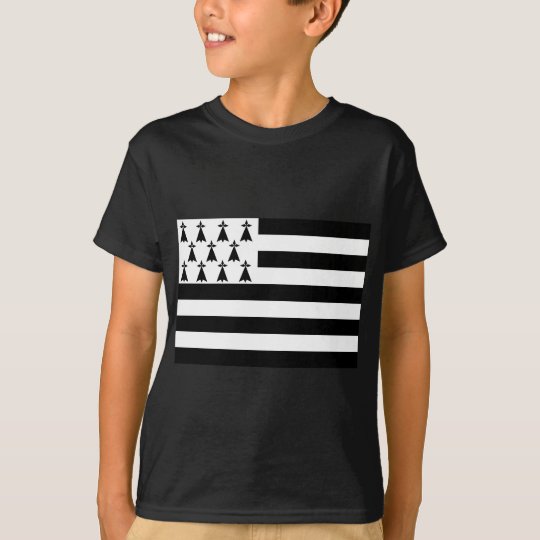 Drapeau de la Bretagne Breizh Gwenn ha Du Britanny T-Shirt