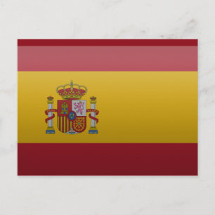 Drapeau de l'Espagne. Postcard