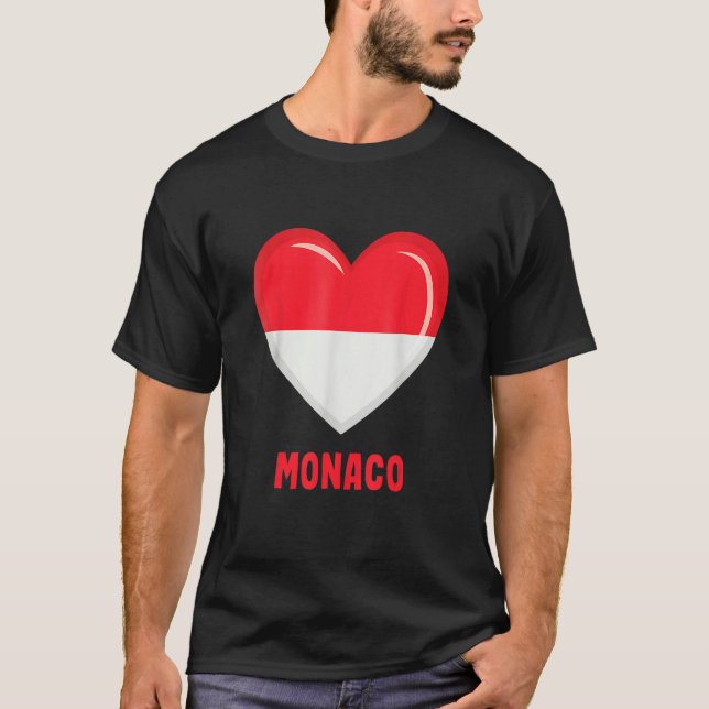 Drapeau de Monaco Monacan T-Shirt (Front)