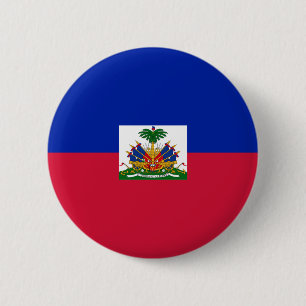 Drapeau d'Haïti - Flag of Haiti 6 Cm Round Badge