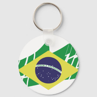 Drapeau du Brésil stylé Key Ring