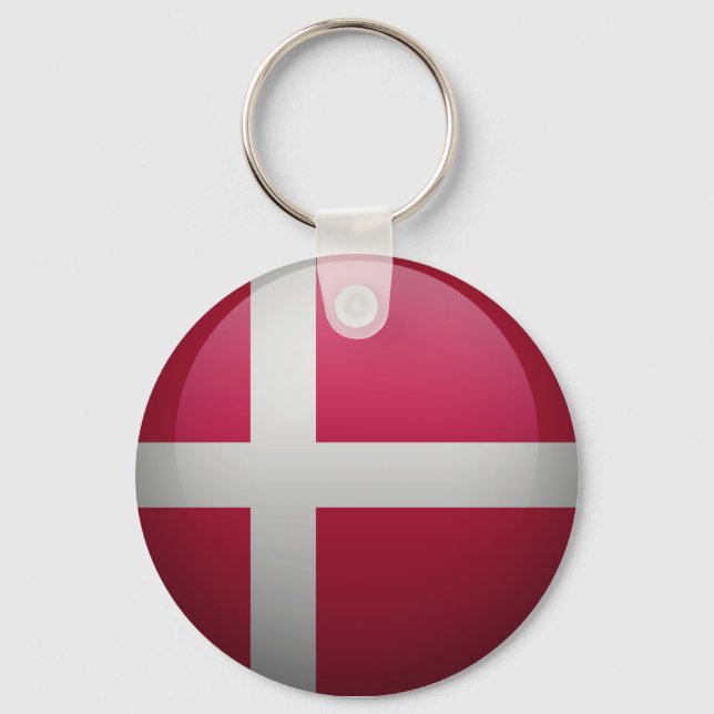 Drapeau du Danemark Key Ring (Front)