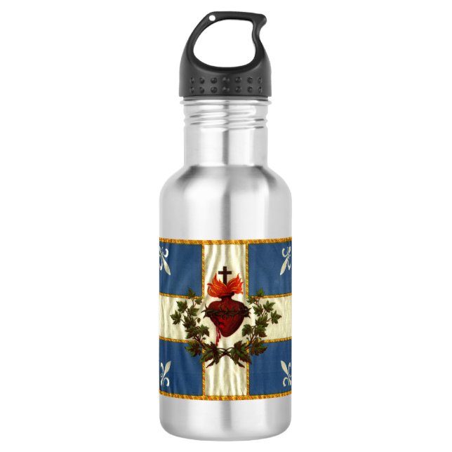 Drapeau Québec antique Carillon Sacré-Cœur 532 Ml Water Bottle (Front)