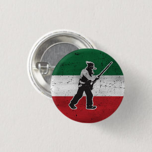 Drapeau Québec et Patriote Henri Julien érodé 3 Cm Round Badge