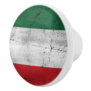 Drapeau Québec et Patriote Henri Julien érodé Ceramic Knob