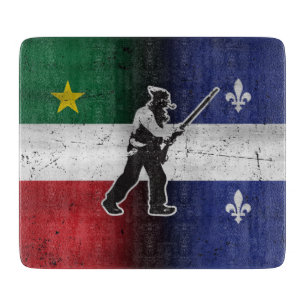 Drapeau Québec et Patriote Henri Julien érodé Cutting Board