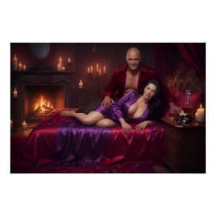 Draped in Velvet Purple and Crimson Desire Poster
