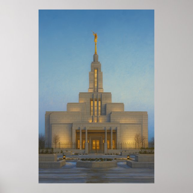 Draper Utah Temple Painting™ LDS Wall Art Poster (Front)