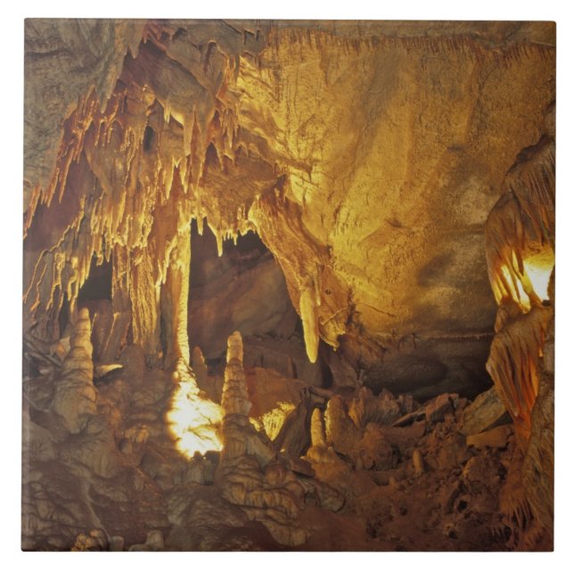 Drapery Room, Mammoth Cave National Park, Ceramic Tile (Front)