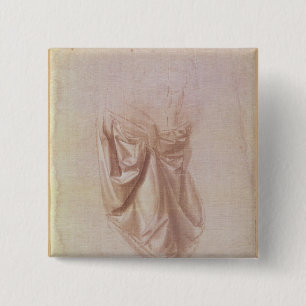 Drapery study 15 cm square badge