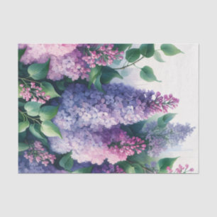 Draping Watercolor Lilac Decoupage Tissue Paper