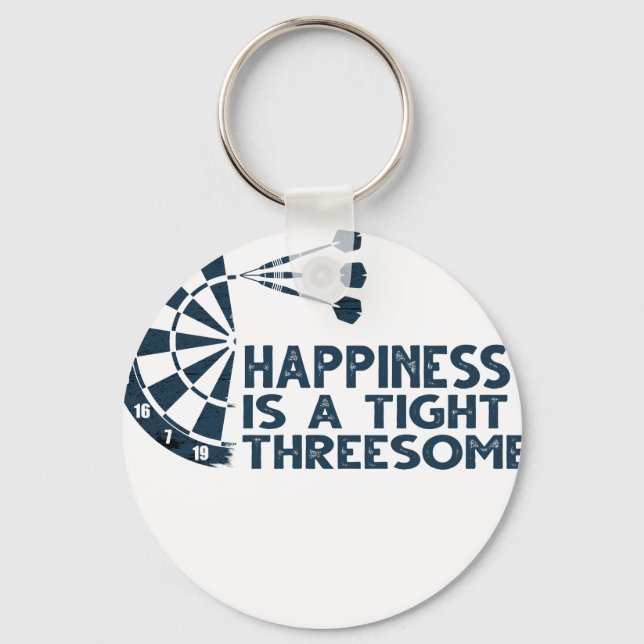 Drats Player Happiness Is A Tight Threesome Funny  Key Ring (Front)