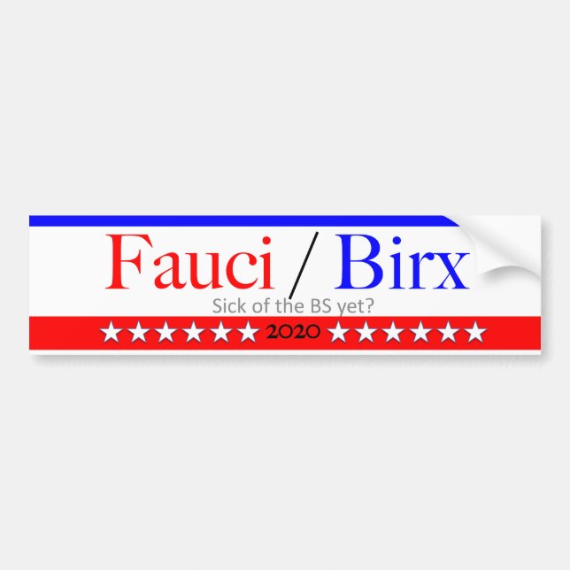 Draught America's most trusted scientists for 2020 Bumper Sticker (Front)
