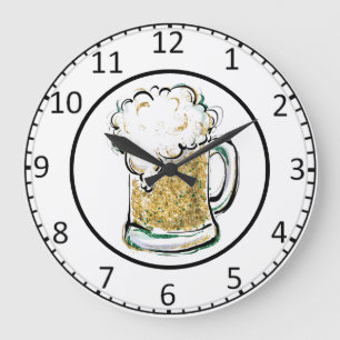Draught Beer Large Clock
