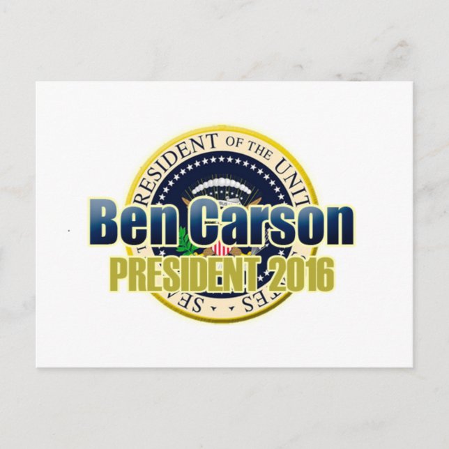 Draught Benjamin Carson for President Postcard (Front)