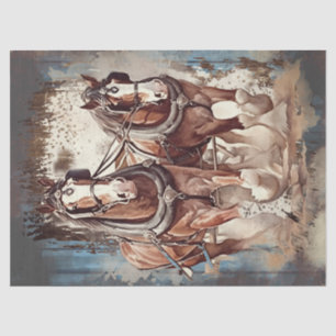 Draught Horse Decoupage Tissue Paper