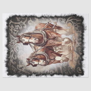 Draught Horse Decoupage Tissue Paper