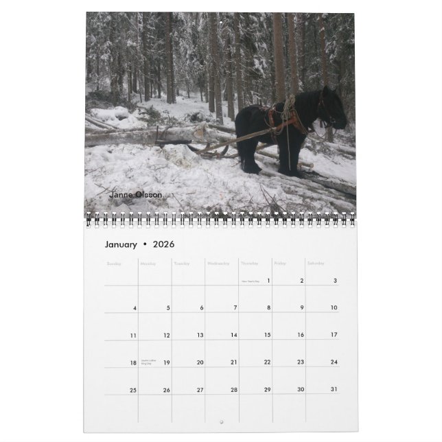 Draught   Horse Friends calendar (Jan 2026)