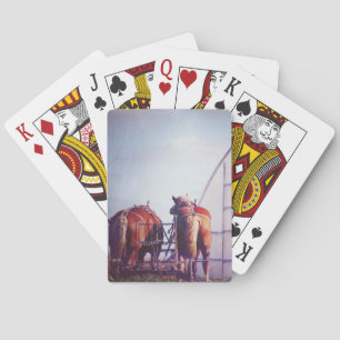 Draught   Horses Ready For Work Playing Cards
