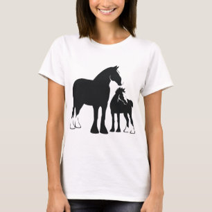 Draught   Mare and Foal T-Shirt