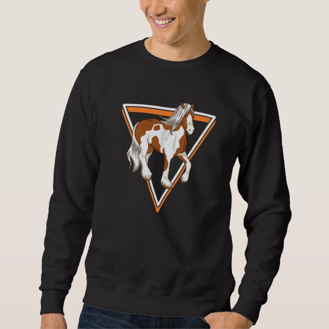 Draught Scotland Horse for Horseback Rider Clydesd Sweatshirt (Front)