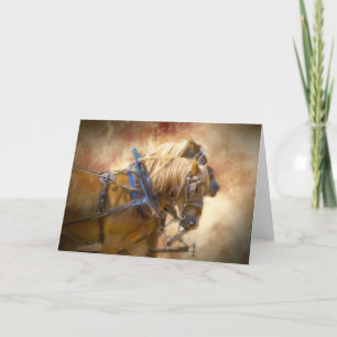 Draught Team in Harness Digital Art Card