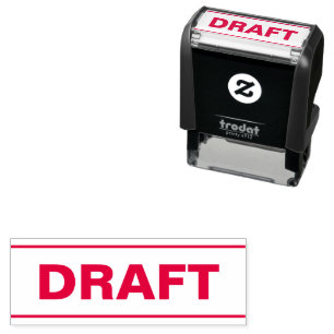 Draught Text Template Self-inking Stamp
