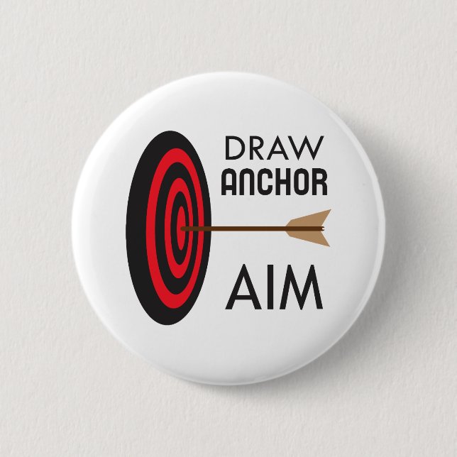 DRAW ANCHOR AIM 6 CM ROUND BADGE (Front)