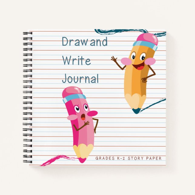 Draw and Write Handwriting Practice Lined Notebook (Front)
