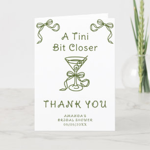 Draw Martini Thank you Bridal shower  Card
