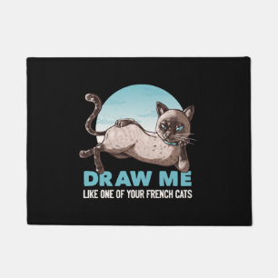 Draw Me Like One Of Your French Girls Cat Funny Doormat