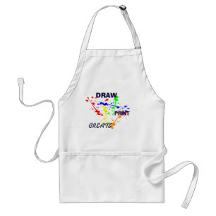 Draw, Paint , Create Art paint splash Standard Apron