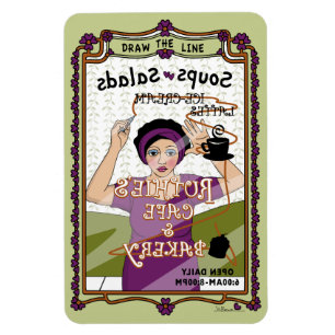 Draw the Line_A_4x6 Refrigerator Magnet