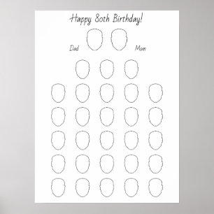 Draw your Face Alternative Wedding 28 Guest Book