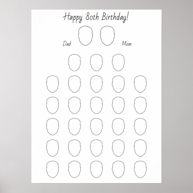 Draw your Face Alternative Wedding 28 Guest Book (Front)