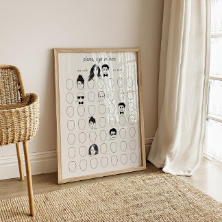 Draw your Face Alternative Wedding 49 Guest Book