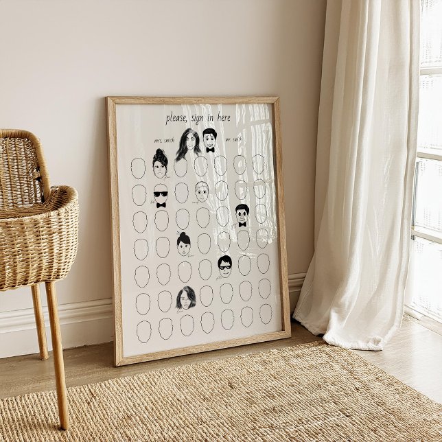 Draw your Face Alternative Wedding 49 Guest Book (Draw Your Face Alternative Funny Wedding Guest Book Drawing Unique Idea 50 Guests Keepsake Budget)