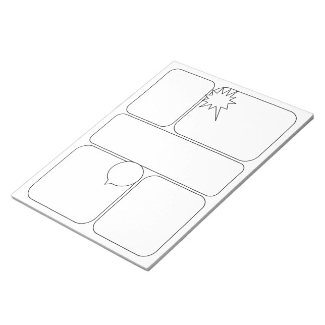 Draw Your Own Comics & Story - Blank Templates Notepad (Angled)