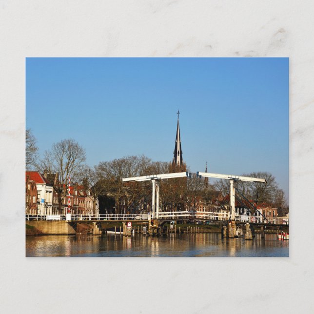 Drawbridge in the Netherlands. Postcard (Front)