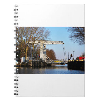 Drawbridge over a canal in the Netherlands. Notebook