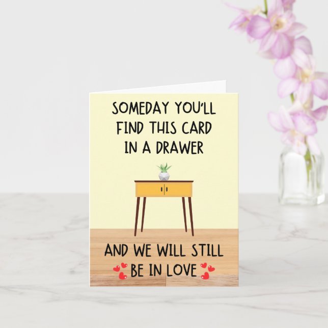 Drawer Anniversary Love Card (Orchid)