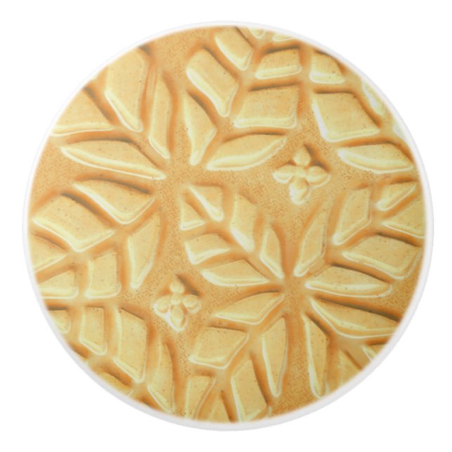 Drawer Pull,yellow tile pattern Ceramic Knob (Front)