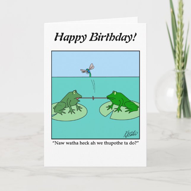 Drawing a Blank - Frogs Tongue Tied - Customize it Card (Front)